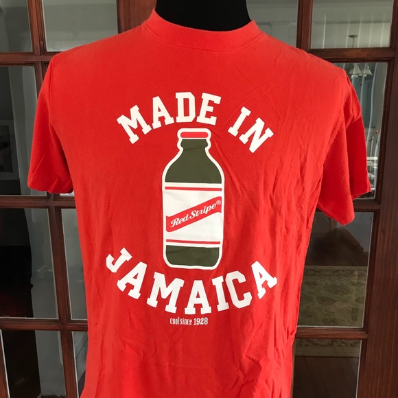 red stripe beer shirt